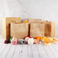Shopping Bag Die Cut Handle Brown Kraft Paper Bag for Food Packaging